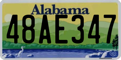 AL license plate 48AE347