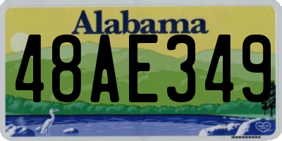 AL license plate 48AE349