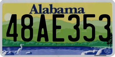 AL license plate 48AE353