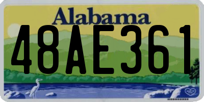AL license plate 48AE361