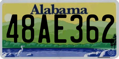 AL license plate 48AE362