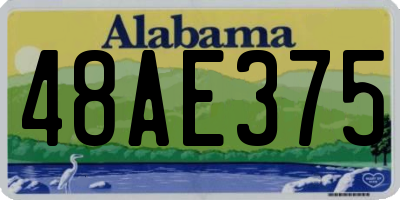 AL license plate 48AE375