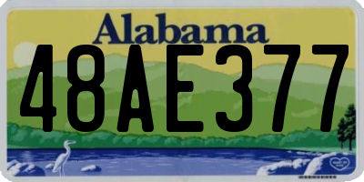 AL license plate 48AE377