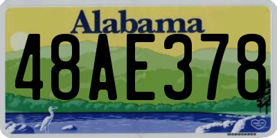 AL license plate 48AE378