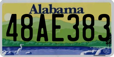 AL license plate 48AE383