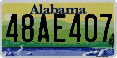 AL license plate 48AE407