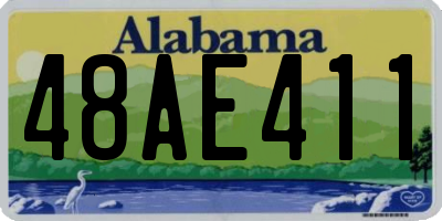 AL license plate 48AE411