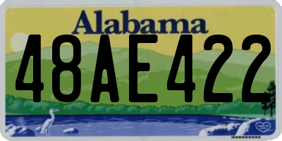 AL license plate 48AE422