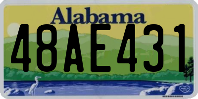 AL license plate 48AE431