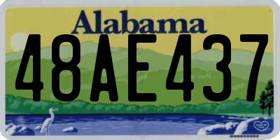 AL license plate 48AE437