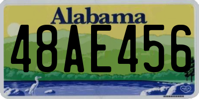 AL license plate 48AE456