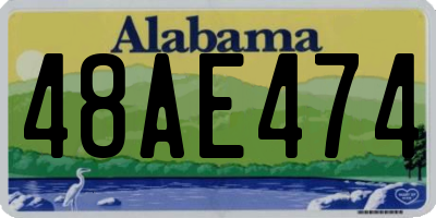 AL license plate 48AE474