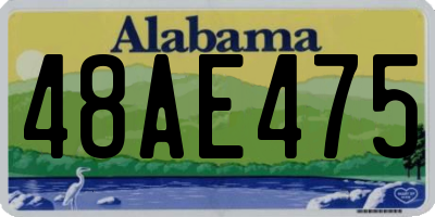 AL license plate 48AE475
