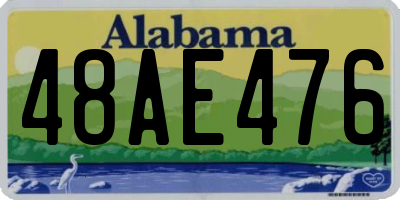 AL license plate 48AE476
