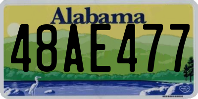 AL license plate 48AE477