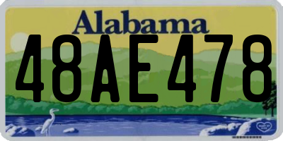 AL license plate 48AE478