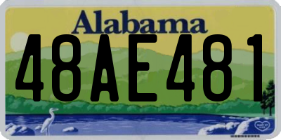 AL license plate 48AE481