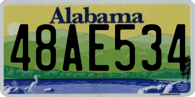 AL license plate 48AE534
