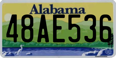 AL license plate 48AE536