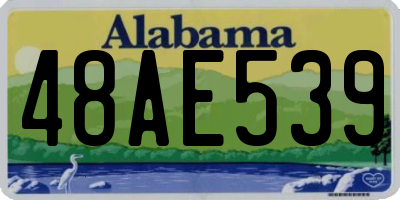 AL license plate 48AE539