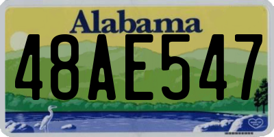 AL license plate 48AE547
