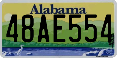 AL license plate 48AE554