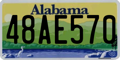 AL license plate 48AE570