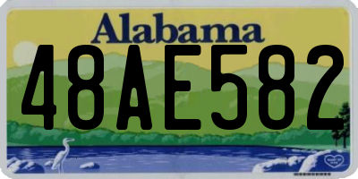 AL license plate 48AE582