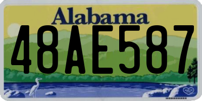 AL license plate 48AE587
