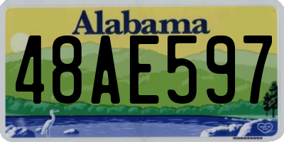 AL license plate 48AE597