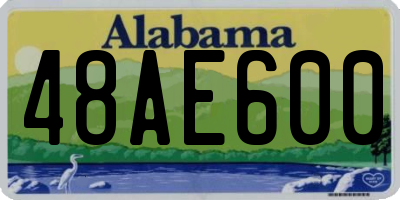 AL license plate 48AE600