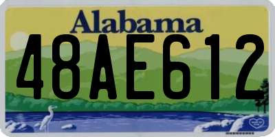 AL license plate 48AE612