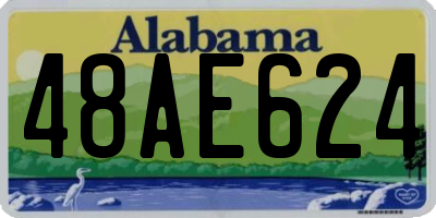AL license plate 48AE624