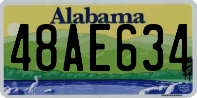 AL license plate 48AE634