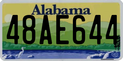 AL license plate 48AE644