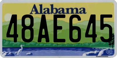 AL license plate 48AE645