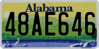 AL license plate 48AE646