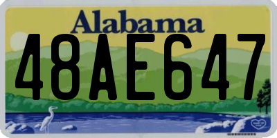 AL license plate 48AE647