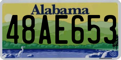 AL license plate 48AE653