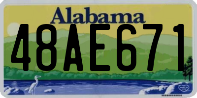 AL license plate 48AE671
