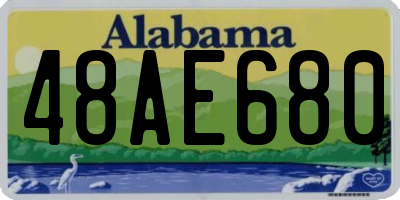 AL license plate 48AE680
