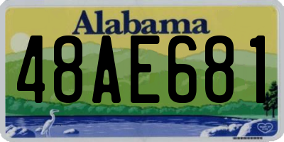 AL license plate 48AE681