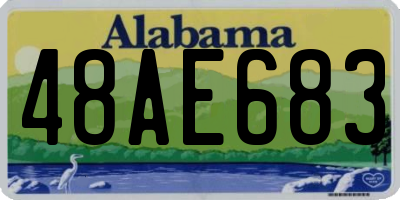 AL license plate 48AE683