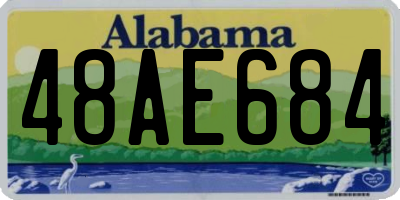 AL license plate 48AE684
