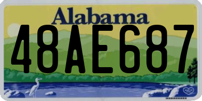 AL license plate 48AE687