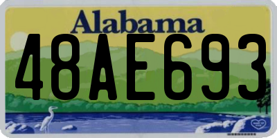 AL license plate 48AE693