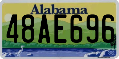 AL license plate 48AE696