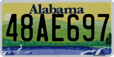 AL license plate 48AE697