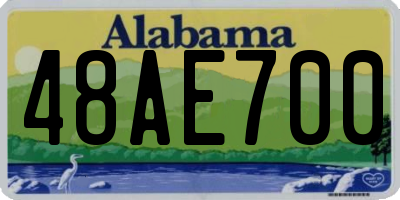 AL license plate 48AE700