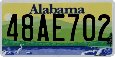 AL license plate 48AE702